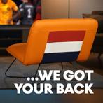 Direct meenemen | Oranje leren fauteuil zonder armleuning |, Huis en Inrichting, Nieuw, Ophalen of Verzenden, 75 tot 100 cm, Industrieel