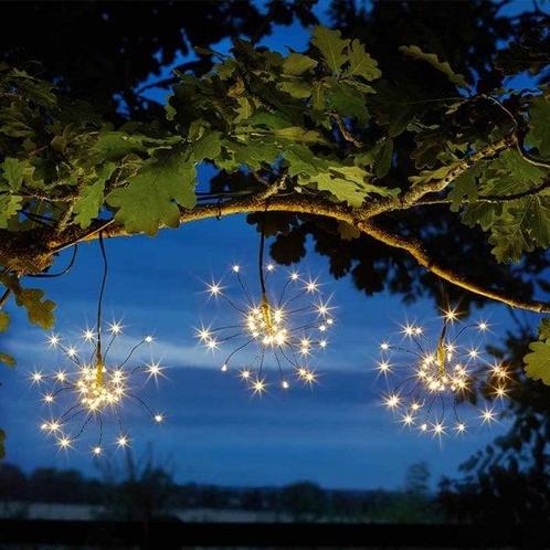 Solar Lichtsnoer Triple Starburst – 2 Lichtfuncties, Tuin en Terras, Buitenverlichting, Waterbestendig, Led, Licht-donker-sensor