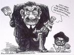 Pentekening Amerika - Al Sadr (lijst optie, Tekeningen), Antiek en Kunst, Kunst | Tekeningen en Foto's, Verzenden