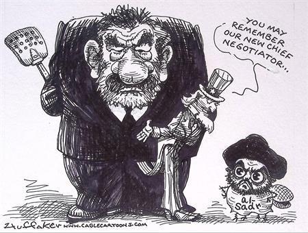Pentekening Amerika - Al Sadr (lijst optie, Tekeningen), Antiek en Kunst, Kunst | Tekeningen en Foto's, Verzenden