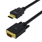 DrPhone DM33 HDMI naar VGA Kabel -1080P HD – 10,2 Gbps met a, Computers en Software, Pc- en Netwerkkabels, Nieuw, Verzenden