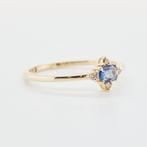 Zonder Minimumprijs - Ring 14 kt. - 0.36ct. tw. Saffier, Nieuw