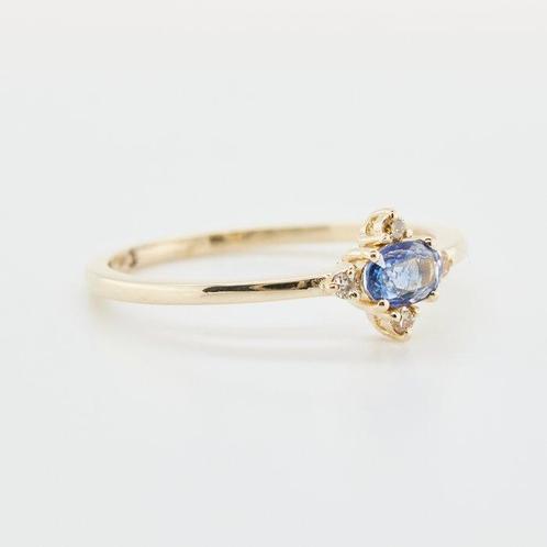 Zonder Minimumprijs - Ring 14 kt. - 0.36ct. tw. Saffier, Sieraden, Tassen en Uiterlijk, Ringen