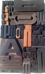 Drukblokken (50) - XL oude typografische letterblokjes -