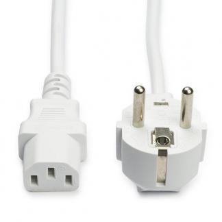 C13 kabel | ProCable | 2 meter (Haaks, Wit), Computers en Software, Pc- en Netwerkkabels, Nieuw, Verzenden