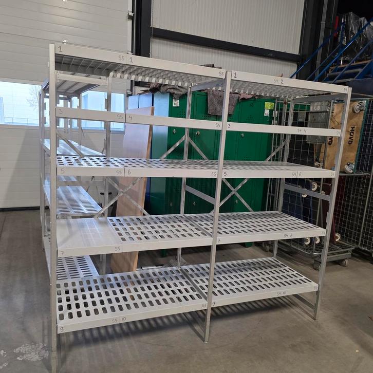 HUPFER  aluminium horeca stelling Norm 12  ** 198x60x180 cm, Zakelijke goederen, Kantoor en Winkelinrichting | Magazijn, Stelling en Opslag