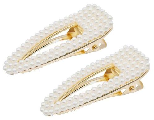 Haarspeld Duckklem Parel Goud Wit, Sieraden, Tassen en Uiterlijk, Uiterlijk | Haarverzorging, Verzenden