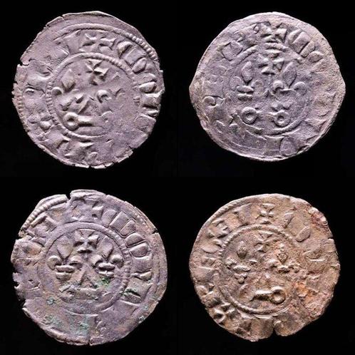 Frankrijk. Philippe IV (1285-1314). Lot comprising 4, Postzegels en Munten, Munten | Europa | Euromunten
