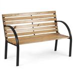 Parkbank met rugleuning 117,5 x 83 x 57 cm klassiek - gep..., Tuin en Terras, Tuinbanken, Ophalen of Verzenden, Nieuw