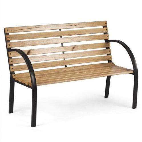 Parkbank met rugleuning 117,5 x 83 x 57 cm klassiek - gep..., Tuin en Terras, Tuinbanken, Nieuw, Ophalen of Verzenden