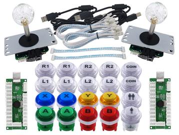 A-E HQ 2-player Arcade Combo Set met MX Silent SNES Styl... beschikbaar voor biedingen