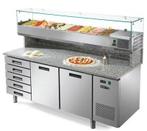 Pizzawerkbank met laden en 2 deuren 192x80x147 cm Afinox, Verzenden, Nieuw in verpakking