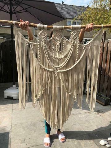 wandkleed Mimosa , muur hanger, macrame touw, Macrame hanger beschikbaar voor biedingen