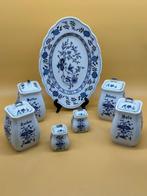 Zwiebelmuster Vorratsdosen-Set mit Servierplatte– 7-teilig -
