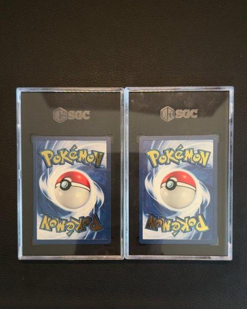 Pokémon - 2 Graded card - Charizard, Pikachu First edition,, Hobby en Vrije tijd, Verzamelkaartspellen | Pokémon