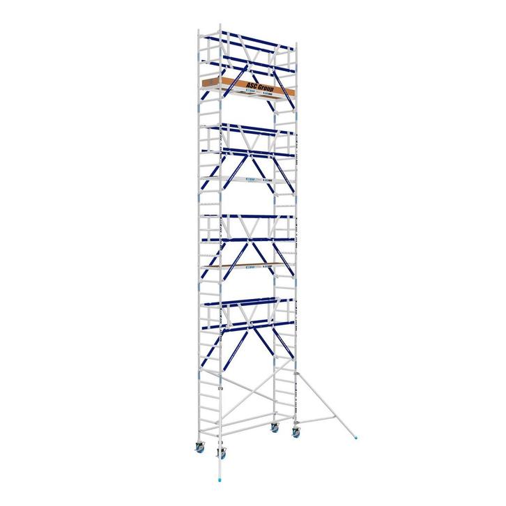 AGS Pro rolsteiger ASC 75 x 250 x 10,2wh tweezijdig, Doe-het-zelf en Verbouw, Steigers, Rolsteiger of Kamersteiger, Nieuw, 5 meter of hoger