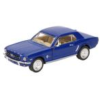 Modelauto Ford Mustang 1964 blauw 13 cm - Modelauto, Nieuw, Verzenden