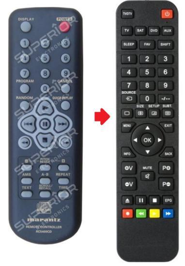 Marantz RC5400CD afstandsbediening - Ook geschikt voor : ..., Audio, Tv en Foto, Afstandsbedieningen, Verzenden