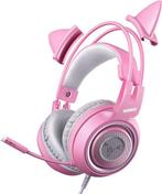 2dekans | SOMiC G951S Roze Gaming headset - Kattenoor, Muziek en Instrumenten, Ophalen of Verzenden, Zo goed als nieuw