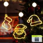 Kerstverlichting Raam Kerstman Gezicht + Kerstsok +, Diversen, Kerst, Verzenden, Nieuw