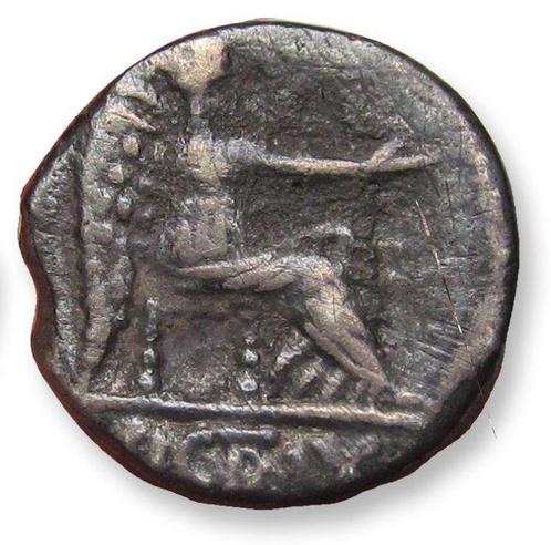 Romeinse Republiek Quinarius M. Porcius Cato Uticensis ,, Postzegels en Munten, Munten | Europa | Niet-Euromunten