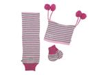 Winterset 3-delig - Sweetheart - Grijs-Roze-Fuchsia, Verzenden, Nieuw