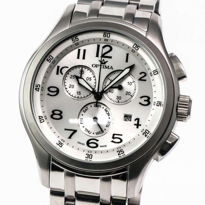 Optima - Swiss Chronograph - OSC376-SS-1 - Black indexes -, Sieraden, Tassen en Uiterlijk, Horloges | Heren