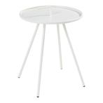 Tuintafel Fosen rond 55xØ42 cm wit [en.casa], Verzenden, Nieuw