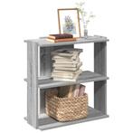 vidaXL Boekenkast 3-laags 60x30x60 cm bewerkt hout grijs, Huis en Inrichting, Verzenden, Nieuw, Overige houtsoorten
