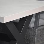 Glasgow betonlook dining tuintafel 200x100xH76 cm zwart, Tuin en Terras, Ophalen of Verzenden, Nieuw