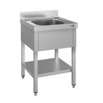 GGM Gastro | Spoeltafel ECO - 600x700mm - met bodemschap & 1, Verzenden