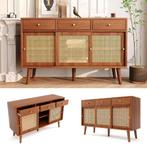 Dressoirkast Hout 120×40×78 cm – 3 Lades en 3 Schuifdeuren, Huis en Inrichting, Verzenden, Nieuw