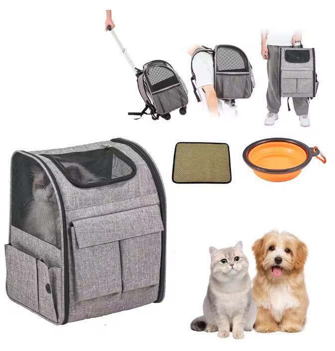 Huisdierdrager met Wielen – Rugzak, Trolley en Schoudertas, Dieren en Toebehoren, Honden-accessoires, Nieuw, Verzenden