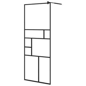 Inloopdouchewand 80x195 cm Zwart ESG-glas: Tweedekansje!... beschikbaar voor biedingen