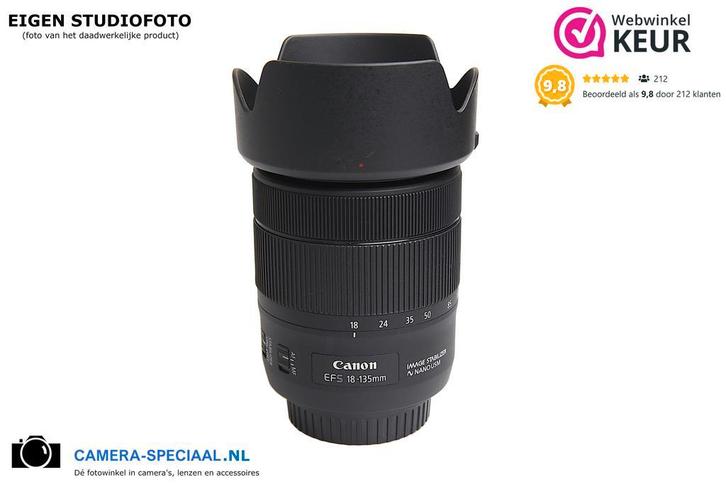 Canon EF-S 18-135mm IS NANO USM lens met 12 maanden garantie, Audio, Tv en Foto, Fotografie | Lenzen en Objectieven, Standaardlens
