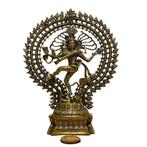 Beeld Shiva Nataraj XXL Dubbele Ring - Brons/Messing, Sport en Fitness, Nieuw