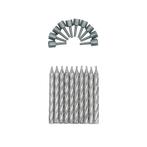 Taartkaarsjes met houders Zilver 10st**, Verzenden, Nieuw