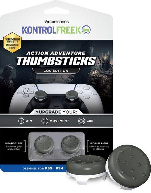 KontrolFreek Action CQC Thumbsticks - Grijs/Wit (PS5/PS4), Spelcomputers en Games, Spelcomputers | Overige Accessoires, Verzenden
