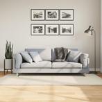vidaXL Vloerkleed ISTAN hoogpolig glanzend 100x200 cm, Verzenden, Nieuw, Crème