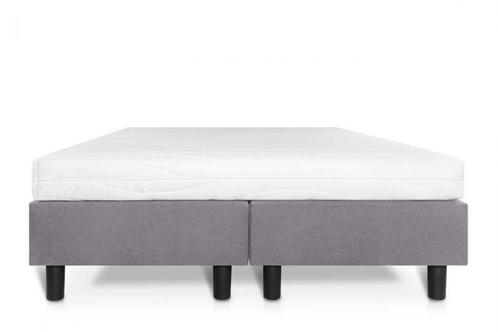 Boxspring Student Basic Lichtgrijs - 140x200 cm, Huis en Inrichting, Slaapkamer | Boxsprings, Overige kleuren, Nieuw, Verzenden