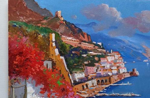 Andrea Borella (1946) - Summer in Amalfi, Antiek en Kunst, Kunst | Schilderijen | Klassiek
