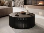 Meubella Salontafel rond zwart 75 cm | Modern, Huis en Inrichting, Tafels | Salontafels, 50 tot 100 cm, Verzenden, Nieuw, 50 tot 100 cm