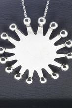 Zilveren Bloem fantasie XL ketting hanger, Sieraden, Tassen en Uiterlijk, Kettinghangers, Nieuw, Verzenden