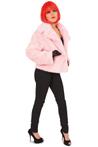 Korte lichtroze bontjas roze 40-42 M L fake fur jas nepbont