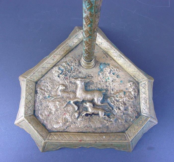 Openhaard accessoire (3) - brons, laiton - chasse à cour, Antiek en Kunst, Antiek | Overige Antiek