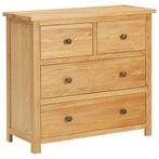 vidaXL Ladekast 80x33,5x75 cm massief eikenhout, Kinderen en Baby's, Kinderkamer | Commodes en Kasten, Verzenden, Nieuw