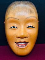 Noh masker - Hout, Houten gesculpteerd fee Noh-masker -