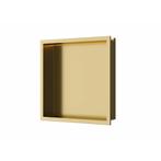Inbouwnis Luca Sanitair 30x30x6,5cm RVS Geborsteld Goud PVD, Ophalen of Verzenden, Nieuw, Bad
