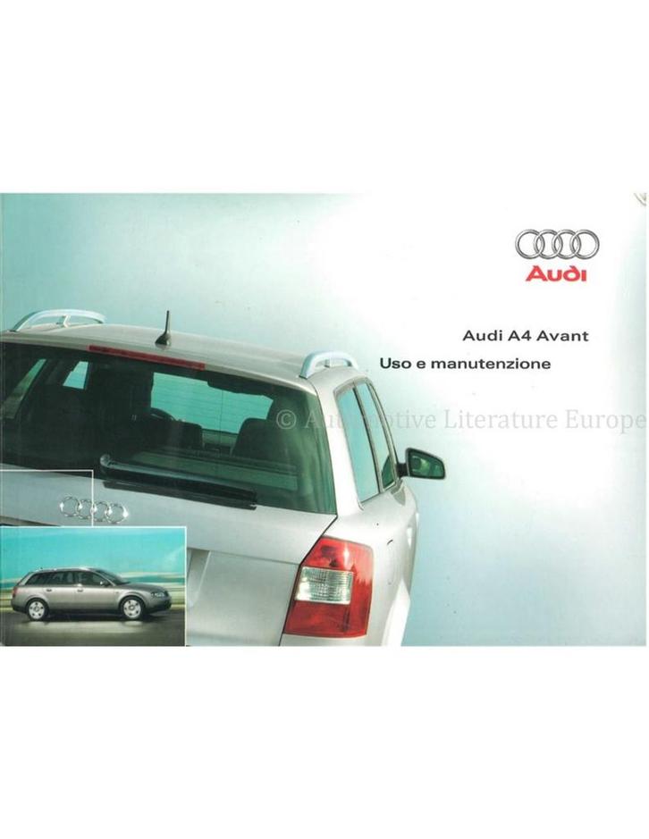 2002 AUDI A4 AVANT INSTRUCTIEBOEKJE ITALIAANS, Auto diversen, Handleidingen en Instructieboekjes