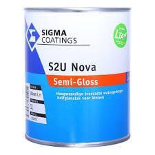 Sigma S2U Nova Semi Gloss - WIT - 1 liter (LAKVERF), Doe-het-zelf en Verbouw, Verf, Beits en Lak, Lak, Wit, Nieuw, Minder dan 5 liter